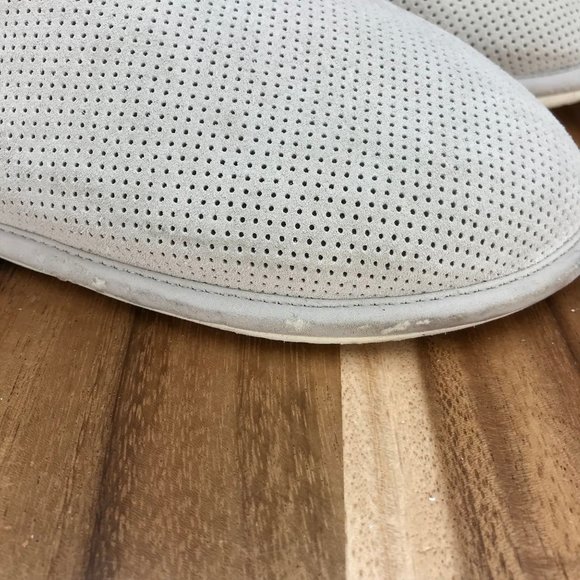 Reef White Perforated Faux Fur Lined Slip On Slippers Womens XL Size 11 - Picture 2 of 11